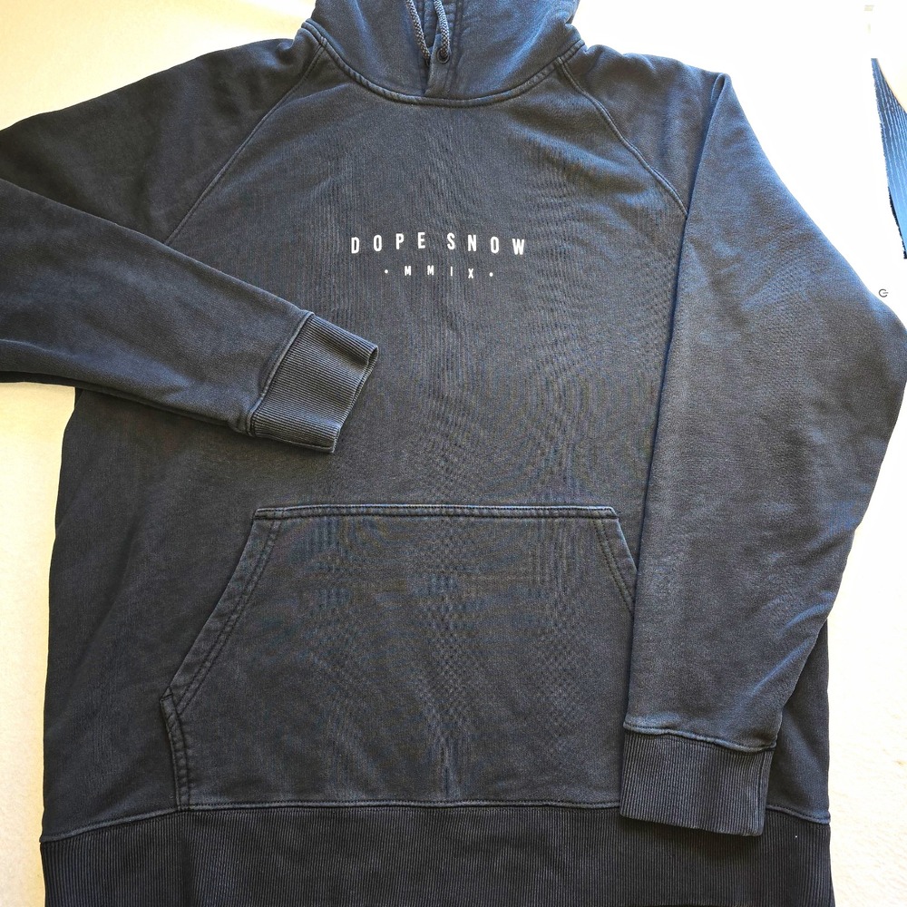 Dope Snow Common Hoodie Mens XL Black Fw22 Streetwear Organic Cotton Pullover...